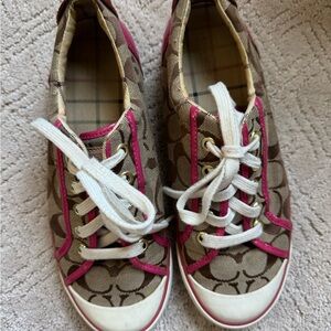 Coach Brown and Pink Women's Sneakers
